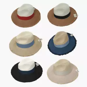 chapeau bi couleurs avec grosse bande