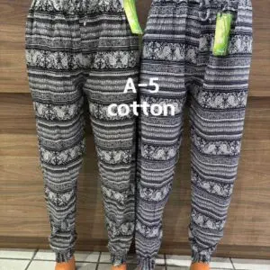 Pantalon imprimé paisley ethnique 100% coton (x12)