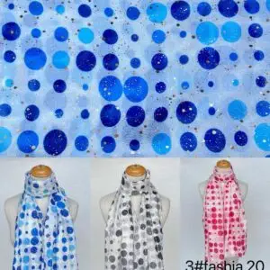 Foulard à pois scintillants en coton et viscose (x6)