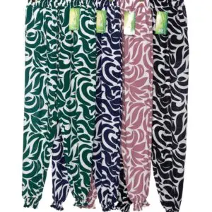 Pantalon imprimé Hawaï abstrait 100% coton (x12)