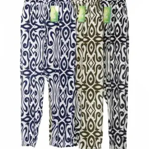 Pantalon imprimé arabesque géométrique 100% coton (x12)