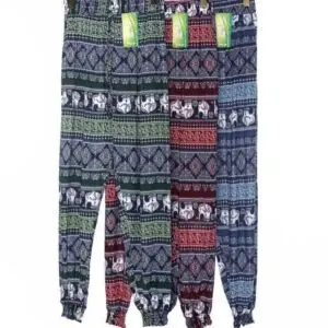 Pantalon imprimé voyage inde 100% coton (x12)