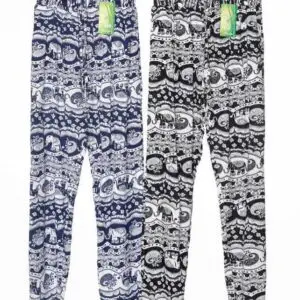 Pantalon imprimé vacance inde 100% coton (x12)