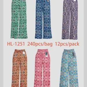 Pantalon palazzo impression kaléidoscope (x12)