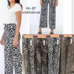 pantalon palazzo imprimé léopard (x12)
