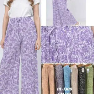 Pantalon palazzo imprimé Lila (x12)