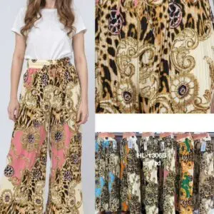 Pantalon palazzo impression royale (x12)