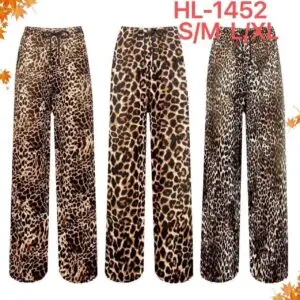 Pantalon palazzo imprimé panthère ultra confort (x12)