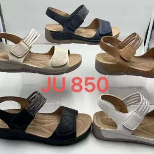 Sandales compensées confort ajustables (x12)