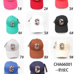 Casquette motif C léopard fond uni (x12)