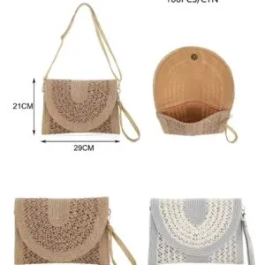 Pochette enveloppe tissée bandoulière (x6)
