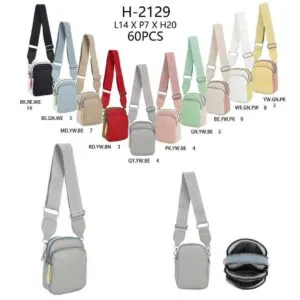 Petit sac bandoulière multi-zips (x6)