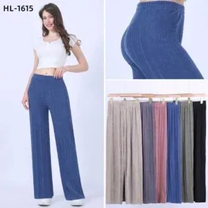 Pantalon côtelé ample confort femme (x12)
