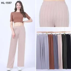 Pantalon ample tricot femme (x12)