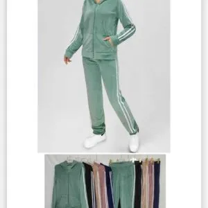 Ensemble veste à capuche velours femme (x12)