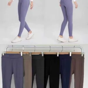 Legging uni polaire taille haute (x12)