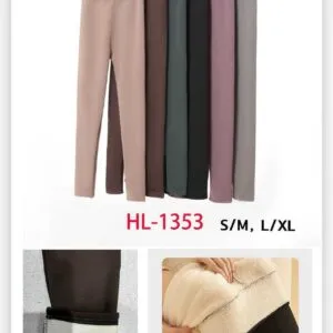 Legging uni doublé polaire femme (x12)