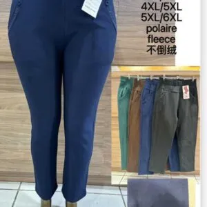Pantalon polaire à boutons taille large femme (x12)
