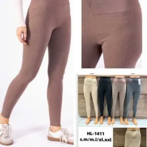 Legging taille haute thermique avec empiècements gainants (x12)