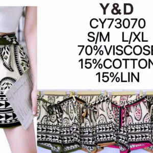 Short imprimé cachemire graphique et bordures triangulaires (x12)