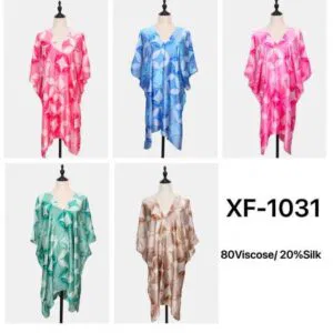 Tunique fluide imprimés géométriques cercles à col en V (x12)