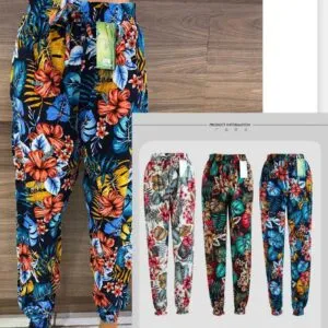 Pantalon coton imprimé Hawaï (x12)